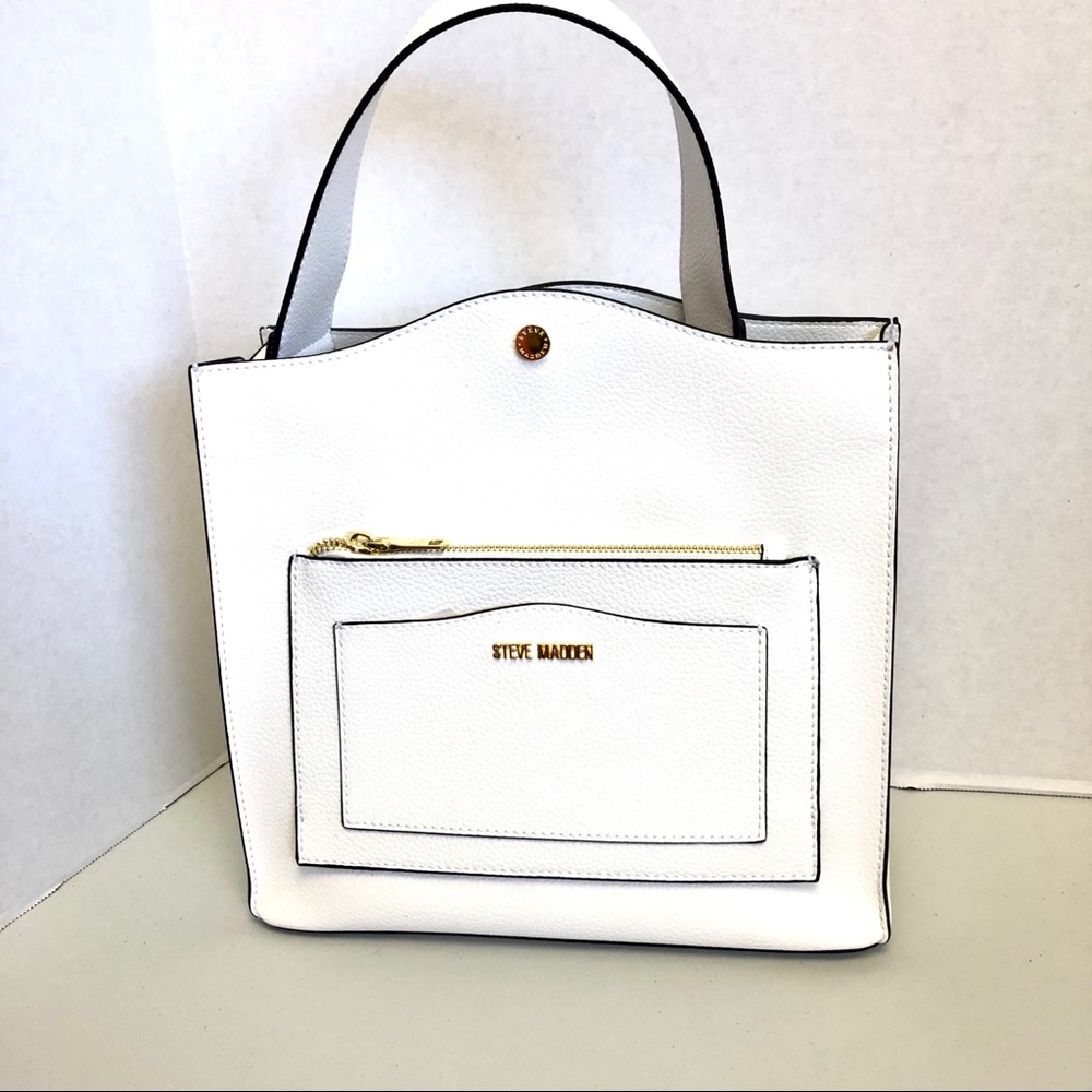 Steve Madden Blupita White Satchel Bag in a Bag